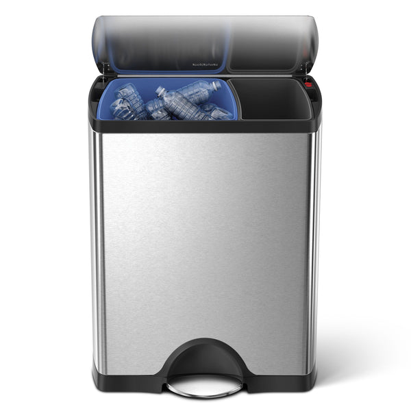 simplehuman 12.2 Silver Recycler Wastebasket