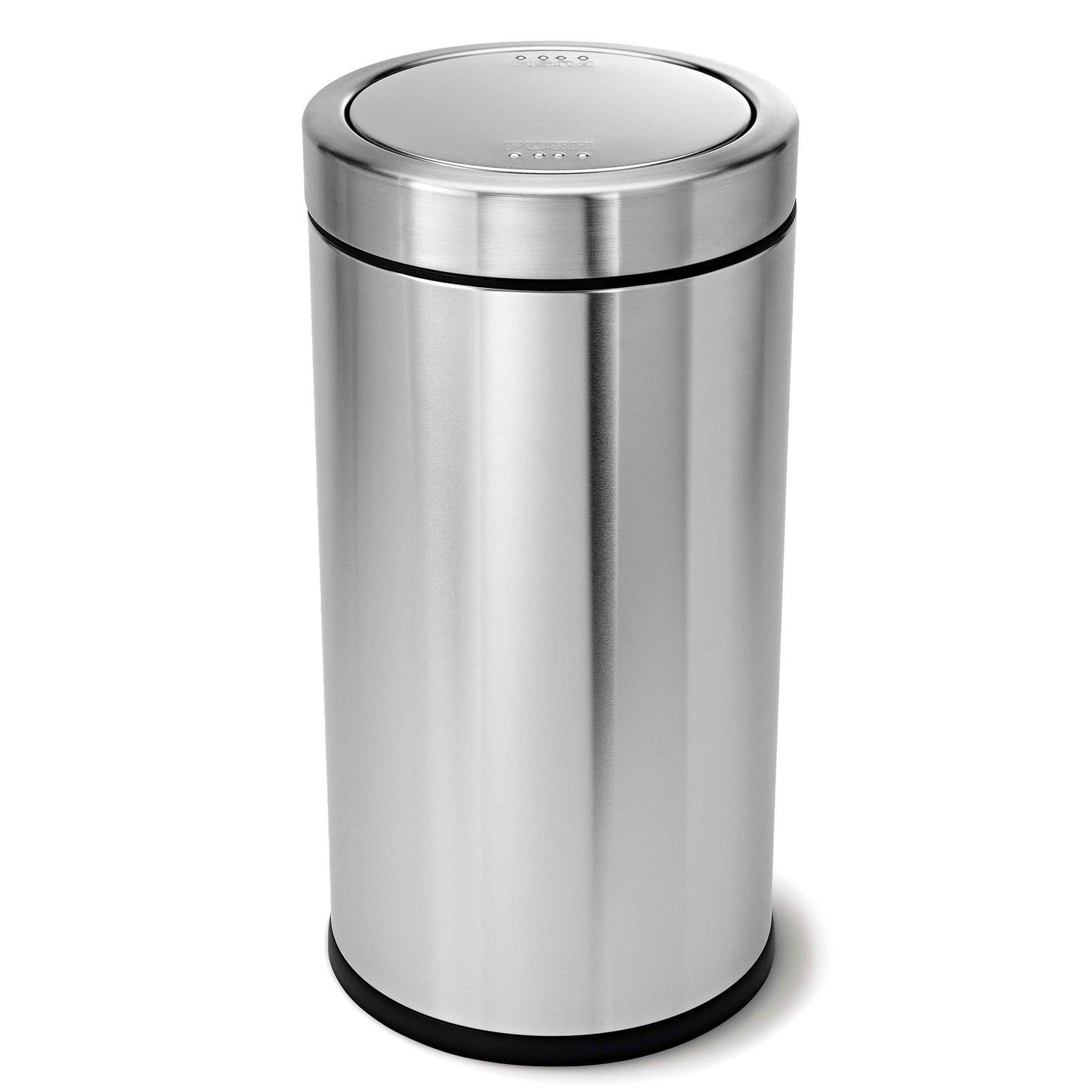 simplehuman 55 Liter / 14.5 Gallon Commercial Stainless Steel Swing Top Trash Can, Brushed Stainless Steel