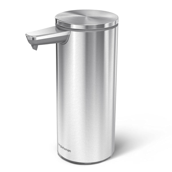 simplehuman 9 oz. Touch-Free Automatic Rechargeable Sensor Liquid Soap Dispenser, Brushed Stainless Steel