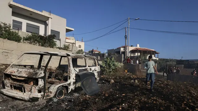 On July 24, 2026, in the Palestinian village of Sura, on the outskirts of Nablus, in the occupied West Bank, following an attack by Israeli settlers.
