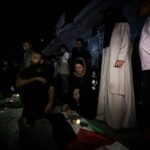 GAZA CITY, GAZA, PALESTINE - SEPTEMBER 5: Palestinians mourn the bodies of their relatives recovered from the rubble of Israeli military attacks on September 5, 2026 in Zeitoun, Gaza City, Gaza, Palestine. Grieving families of more than 100 victims, including at least 70 children, gathered to claim their loved ones' remains ahead of funeral arrangements. (Khames Alrefi - Anadolu Agency)
