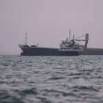 Ships pass through the Strait of Hormuz near the southern Iranian coastal city of Bandar Abbas on September 5, 2026.